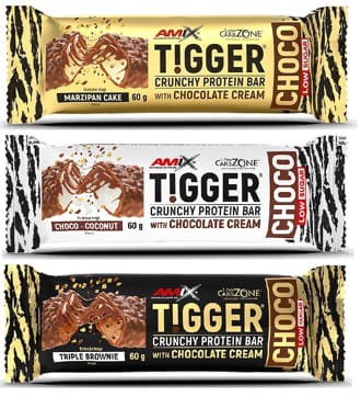 Sicht - Amix Tigger Crunchy Protein Bar low sugar 
