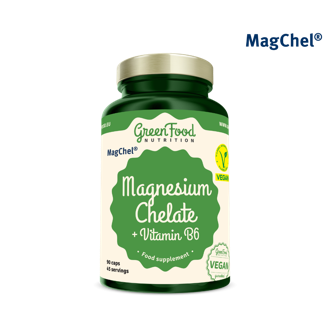 Sicht - GreenFood Nutrition Magnesium Chelate + Vitamin B6 + Pillbox Gra Sicht - GreenFood Nutrition Magnesium Chelate + Vitamin B6 + Pillbox Gra
