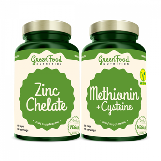 GreenFood Nutrition Methionin + Cysteine 90cps. + Zinc Chelate 60 cps. GreenFood Nutrition Methionin + Cysteine 90cps. + Zinc Chelate 60 cps.