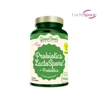 GreenFood Nutrition Probiotika LactoSpore� + Prebiotics + Pillbox Gratis
