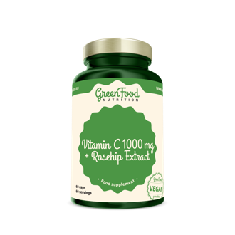 GreenFood Nutrition Vitamin C 1000mg + Hagebuttenextrakt vegan