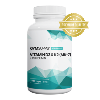 Sicht - GymSupps Vitamin D3+K2 (MK-7) + Curcumin