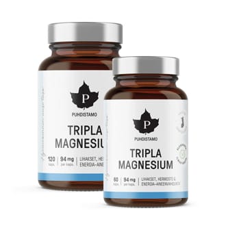 Puhdistamo Triple Magnesium 120 Kapseln + 60 Kapseln GRATIS Puhdistamo Triple Magnesium 120 Kapseln + 60 Kapseln GRATIS