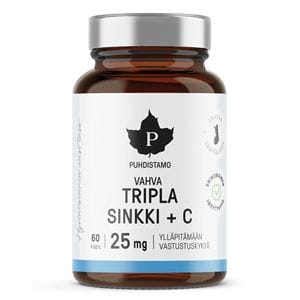 Puhdistamo Triple Zinc 25mg + Vitamin C