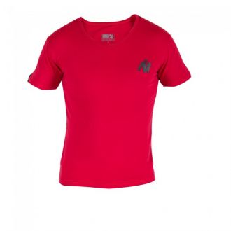 GORILLA WEAR Essential V-Neck T-Shirt Red